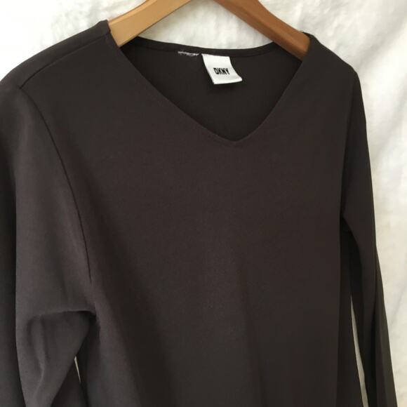 DKNY Brown Long Sleeve Top - Picture 2 of 8